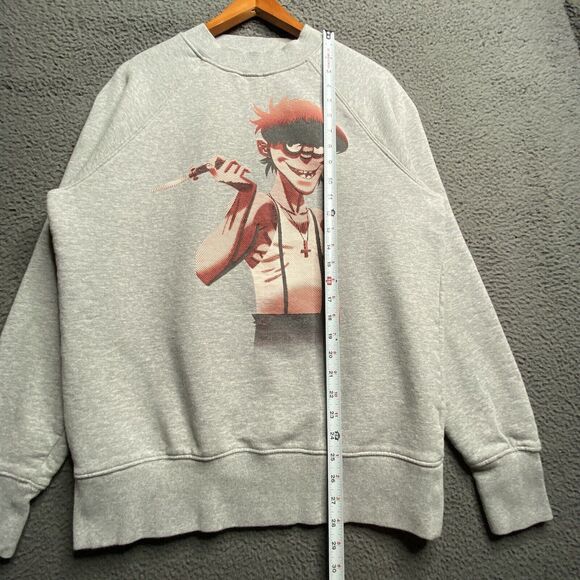 Vintage Y2K G foot 2006 Anima Gorillaz Murdoc Big logo sweatshirt Band Music - Picture 13 of 16
